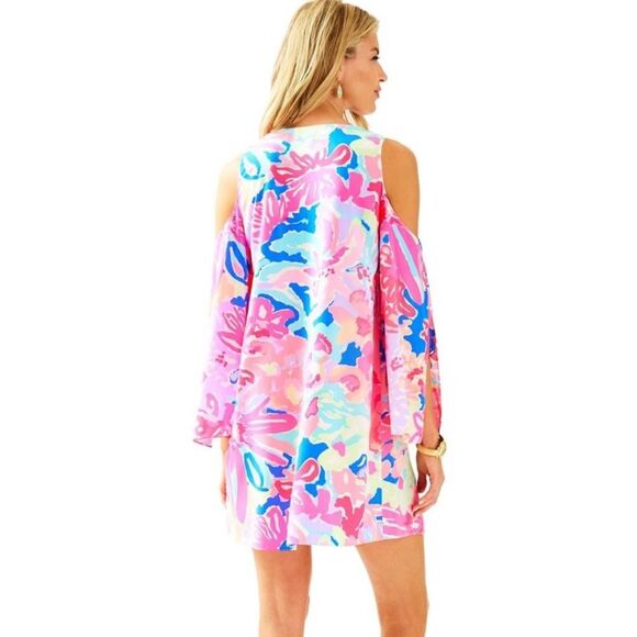 Lilly Pulitzer Playa Hermosa Benicia Cold Shoulder Tunic Dress - Picture 4 of 12